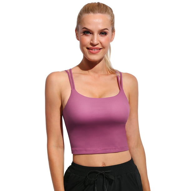 American Fitness Couture Womens Premium Strappy Lattice Back Workout Top Built in Sports Bra American Fitness Couture Womens Premium Strappy Lattice Back Workout Top Built in Sports Bra